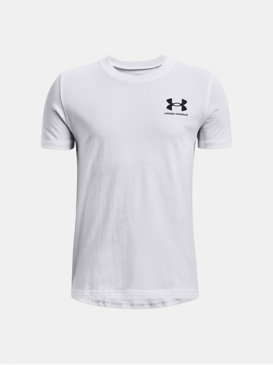 Biele tričko Under Armour UA B SPORTSTYLE LEFT CHEST SS