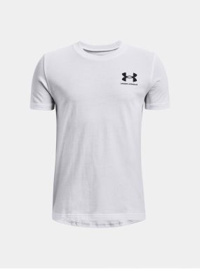 Biele tričko Under Armour UA B SPORTSTYLE LEFT CHEST SS
