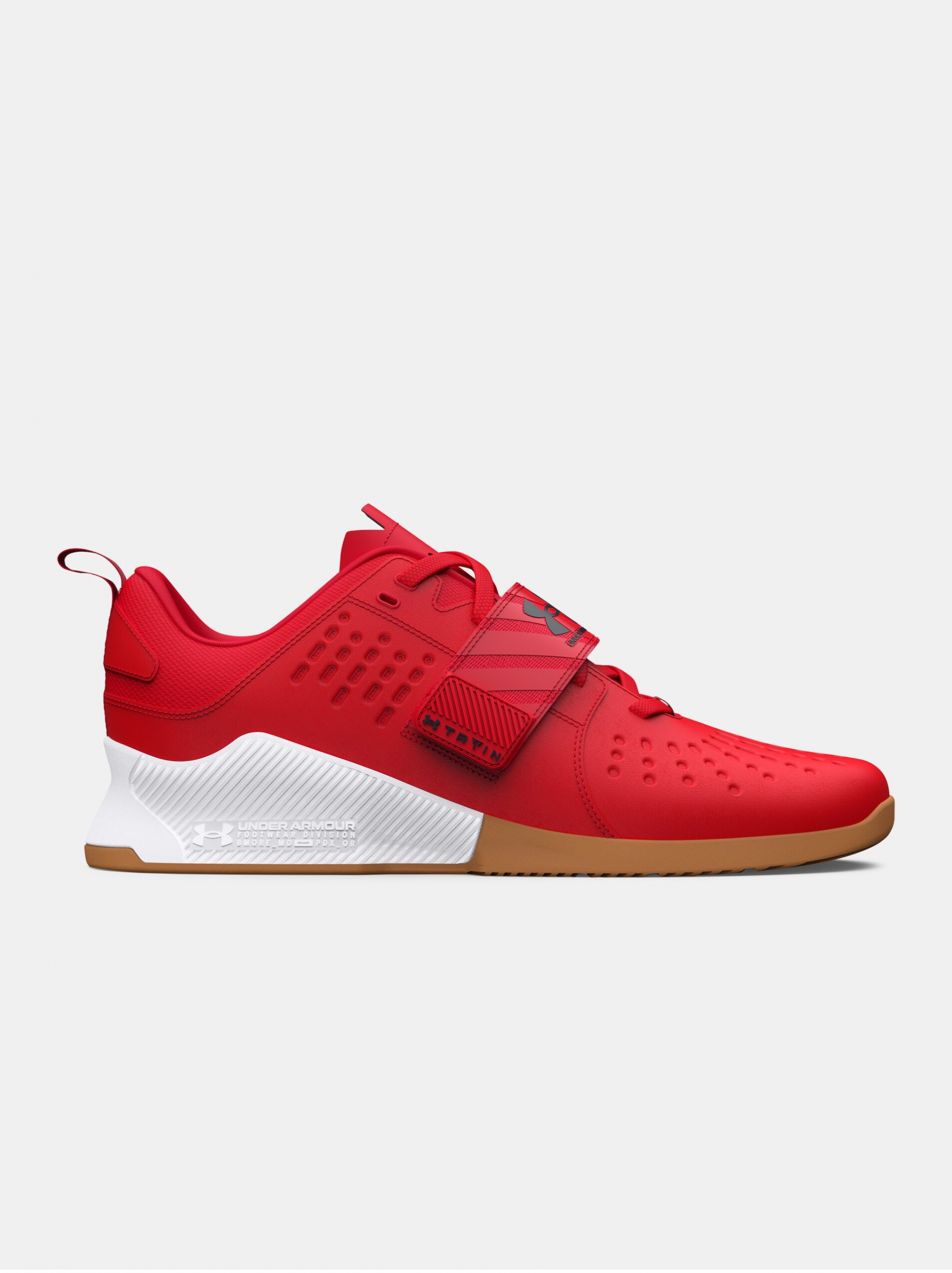 Červené kožené športové tenisky Under Armour UA Reign Lifter Unisex
