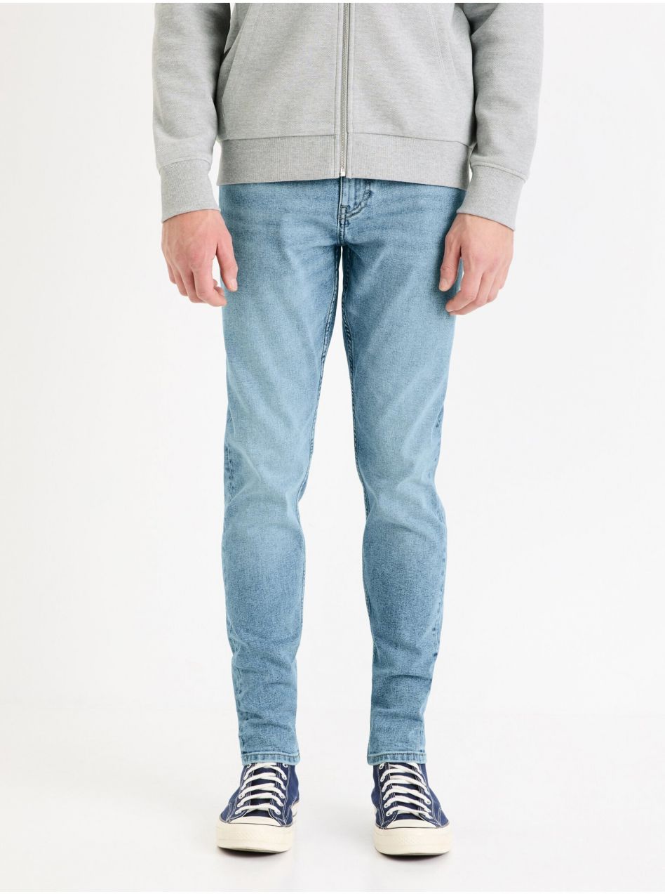Svetlomodré skinny fit džínsy Celio Foskinny