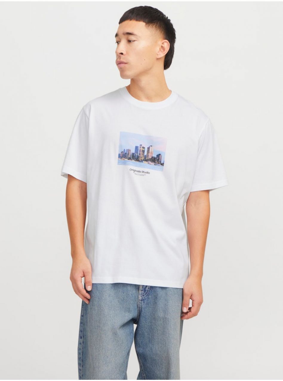 Biele pánske tričko Jack & Jones Vesterbro