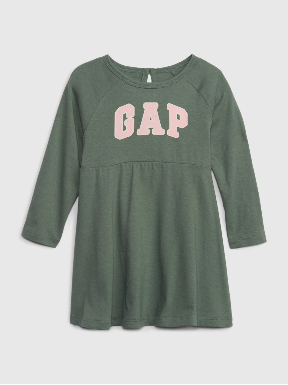 Zelené dievčenské šaty s logom GAP