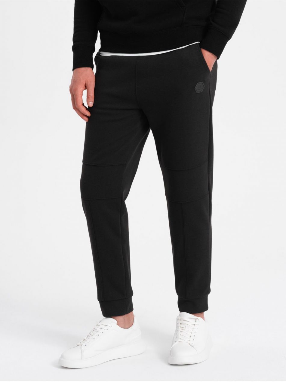 Čierne pánske tepláky Ombre Clothing