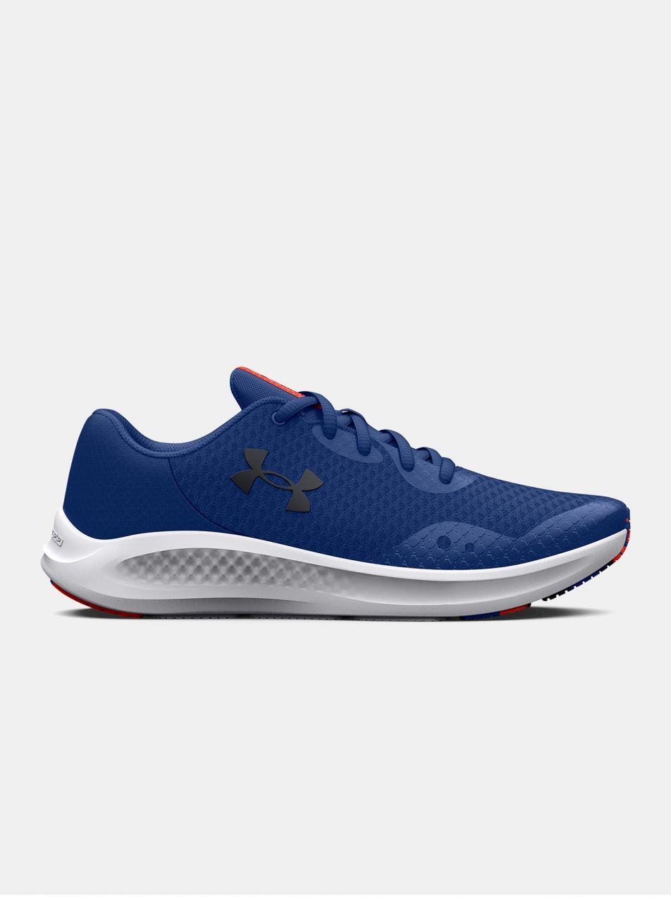 Modré chlapčenské športové tenisky Under Armour UA BGS Charged Pursuit 3