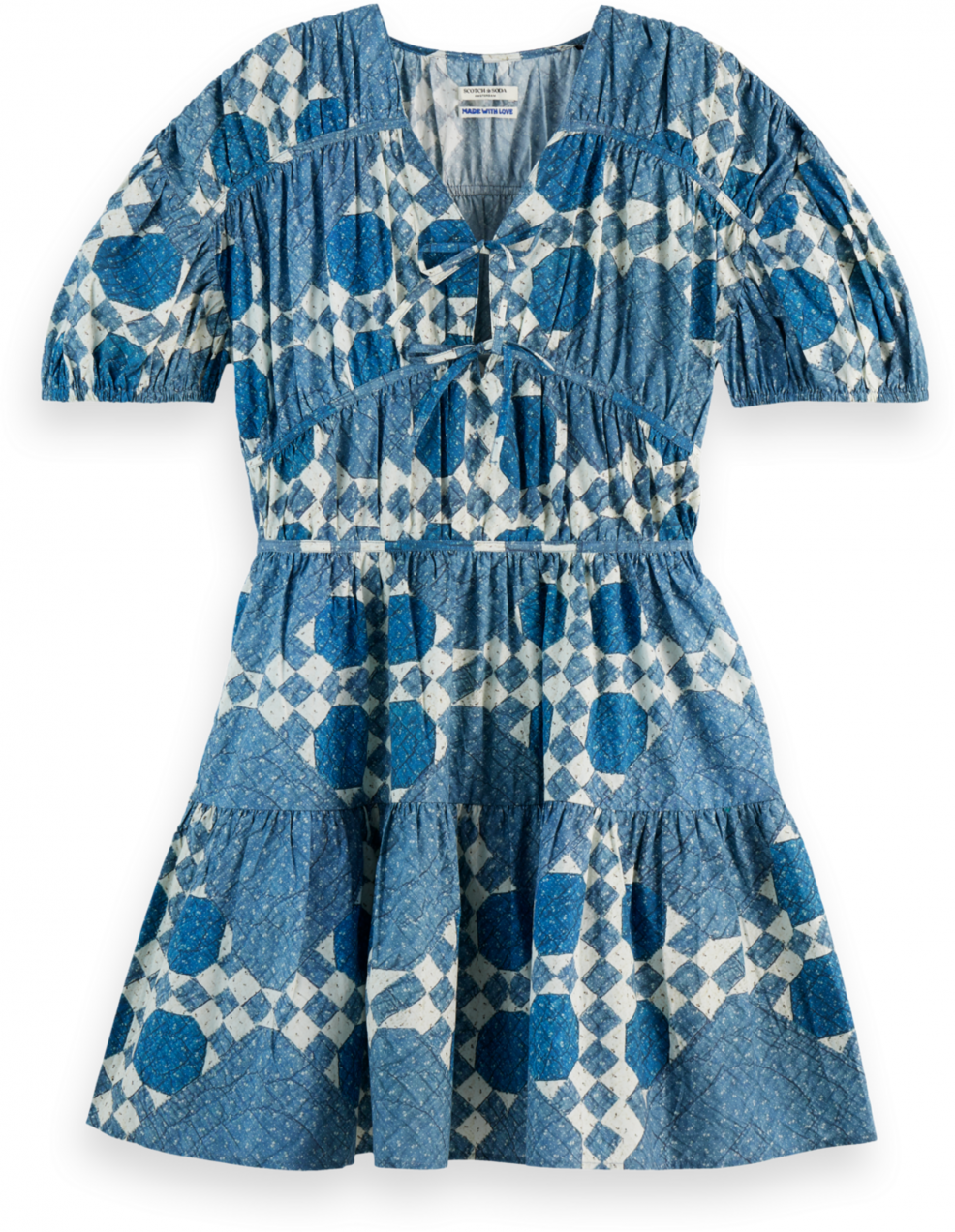 Modré dámske vzorované šaty Scotch & Soda