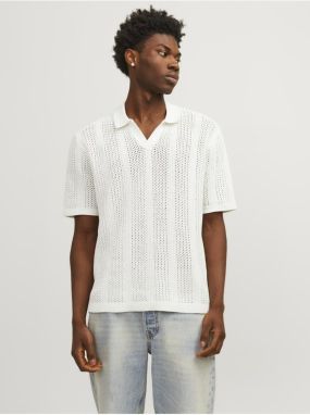 Krémové pánske polo tričko Jack & Jones Taormina