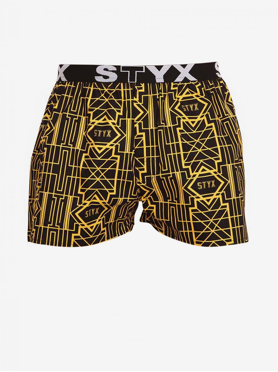 Slipy pre mužov STYX - čierna, zlatá, žltá