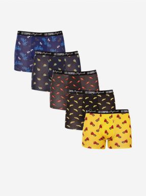 Boxerky pre mužov Lee Cooper - žltá, čierna, modrá