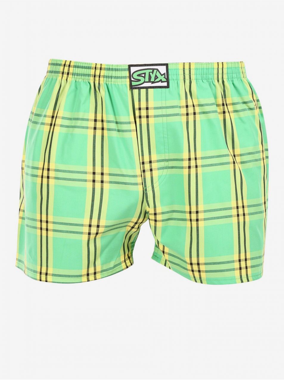 Svetlo zelené pánske kockované trenírky Styx
