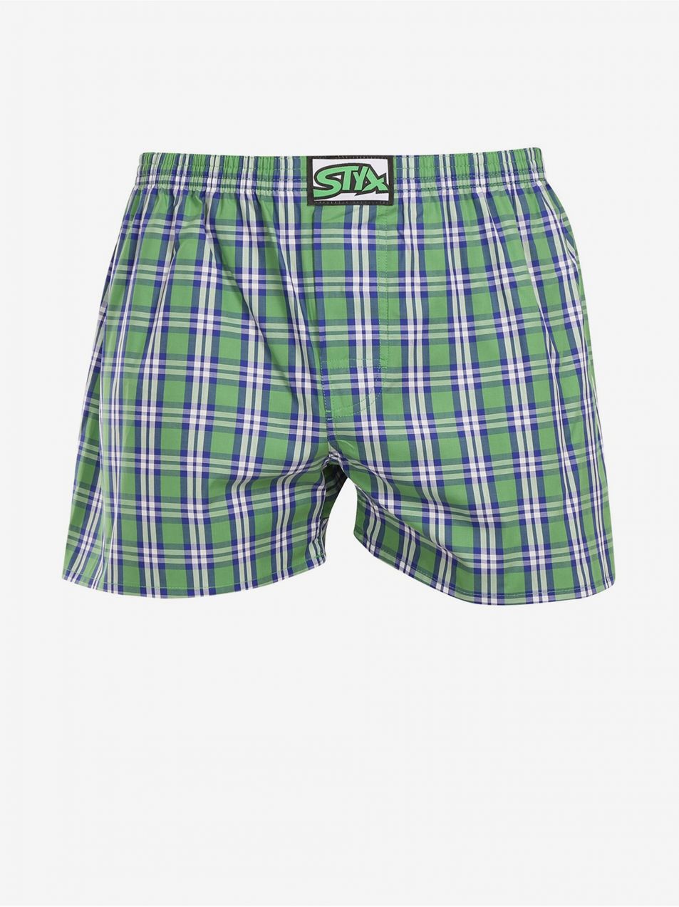 Zelené pánske kockované trenírky Styx