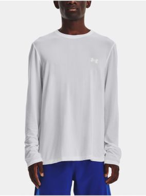 Tričká s dlhým rukávom pre mužov Under Armour - biela