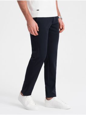 Tmavomodré pánske chino nohavice Ombre Clothing