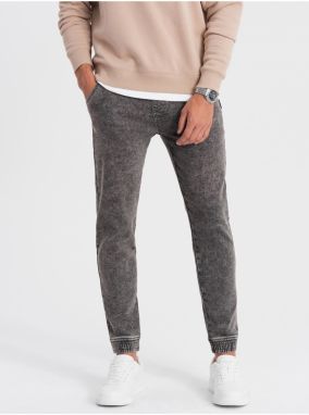 Sivé pánske rifle Ombre Clothing