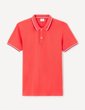 Červené pánske polo tričko Celio Decolrayeb