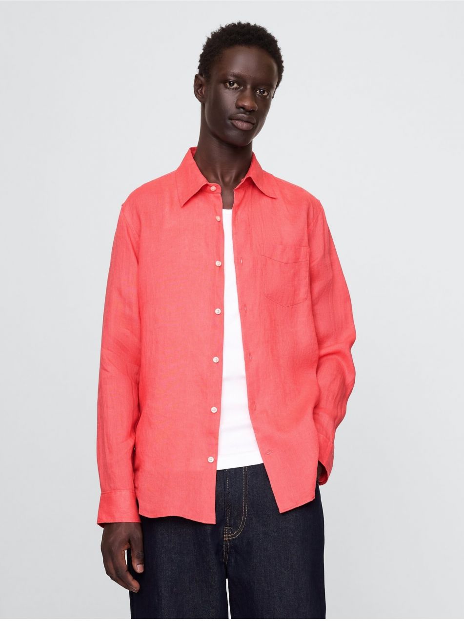 Ľanová košeľa Classic Shirt GAP