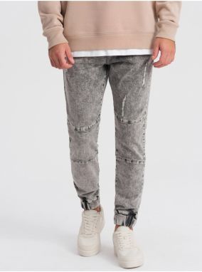 Sivé pánske rifle Ombre Clothing