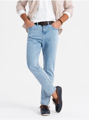 Pánske klasické oprané džínsy REGULAR FIT modrá Ombre Clothing