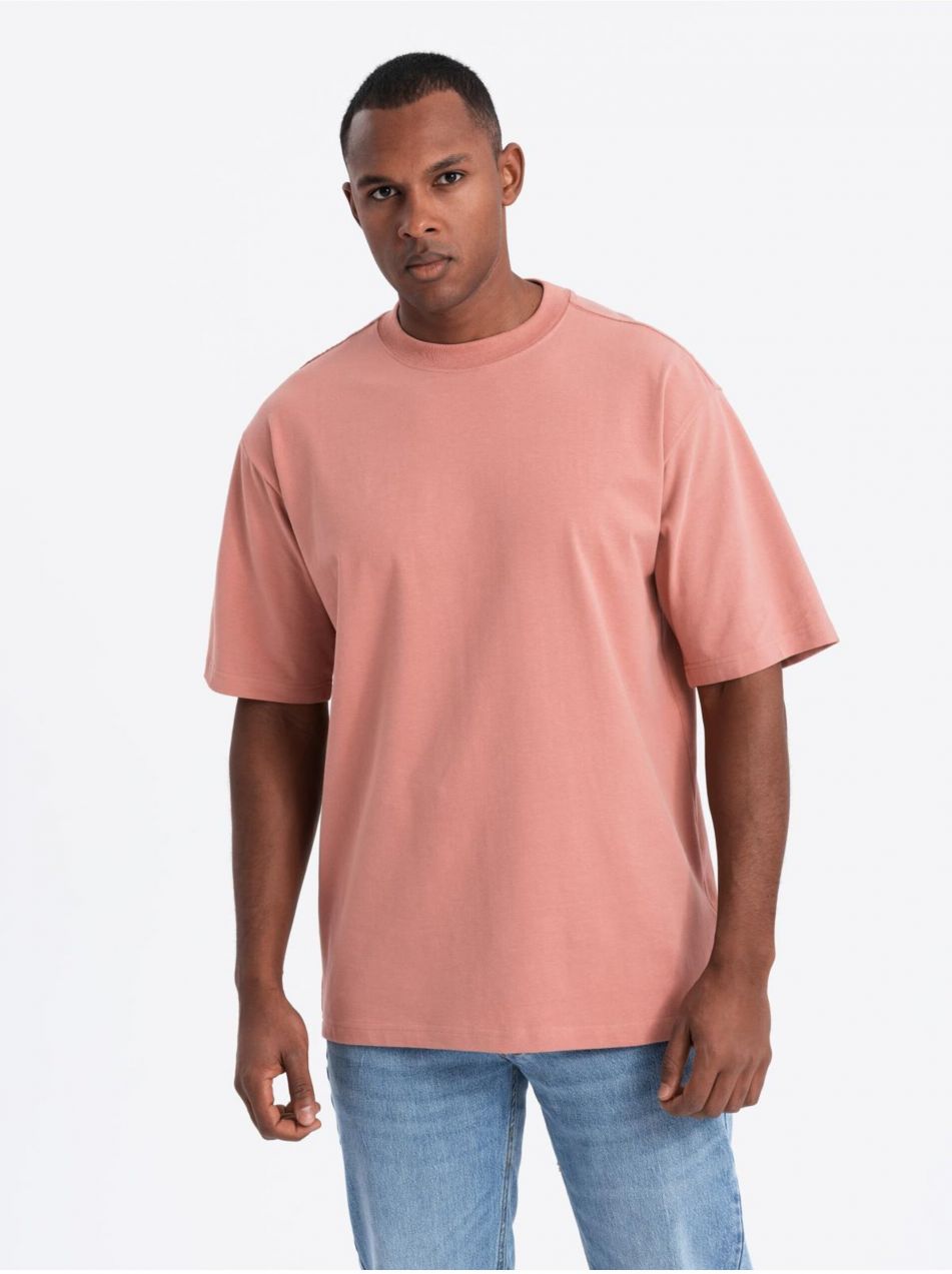 Pánske tričko LOOSE FIT s vreckom oranžové Ombre Clothing