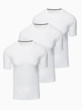 Súprava troch kusov pánskych bavlneneckých tričiek BASIC s okrúhlym výstrihom Ombre Clothing