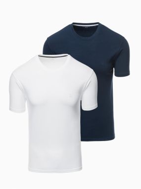 Súprava troch kusov pánskych bavlneneckých tričiek BASIC s okrúhlym výstrihom Ombre Clothing