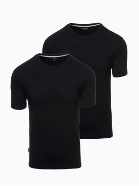 Súprava troch kusov pánskych bavlneneckých tričiek BASIC s okrúhlym výstrihom Ombre Clothing