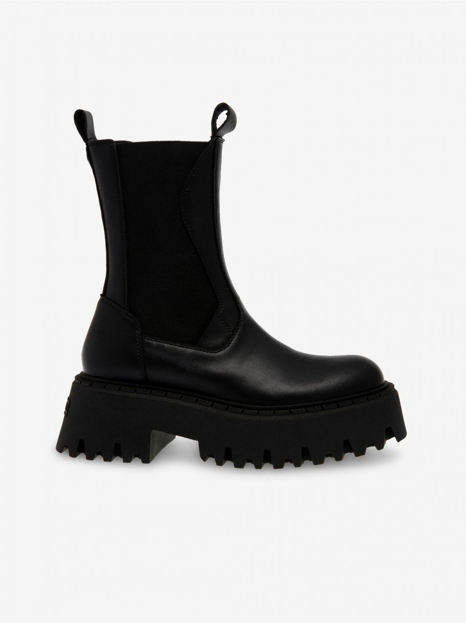Čierne dámske kožené členkové topánky Steve Madden Obtain