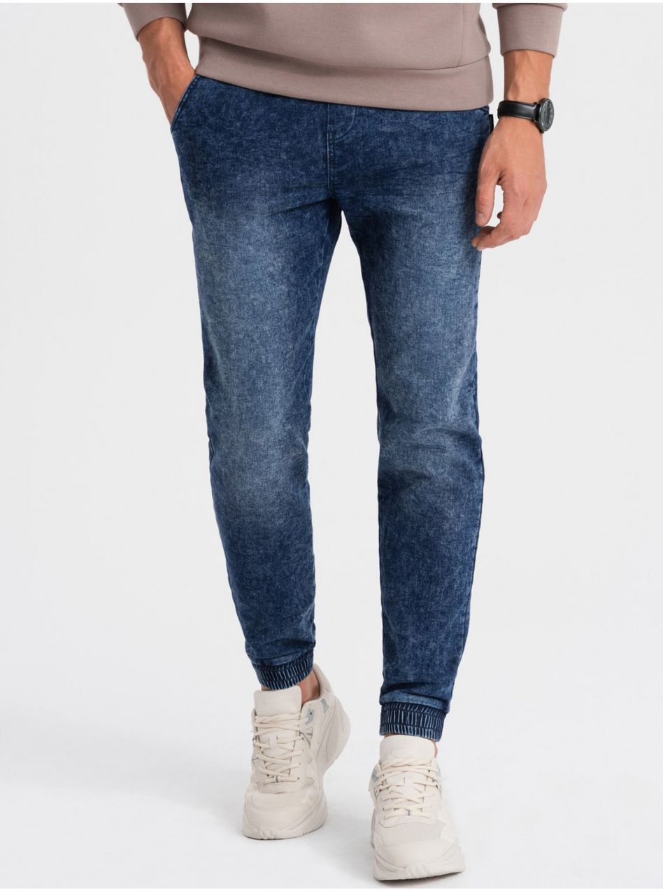 Tmavomodré pánske rifle Ombre Clothing
