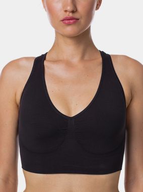 Čierna dámska športová bezšvová podprsenka Bellinda SPORTS RACER BACK BRA