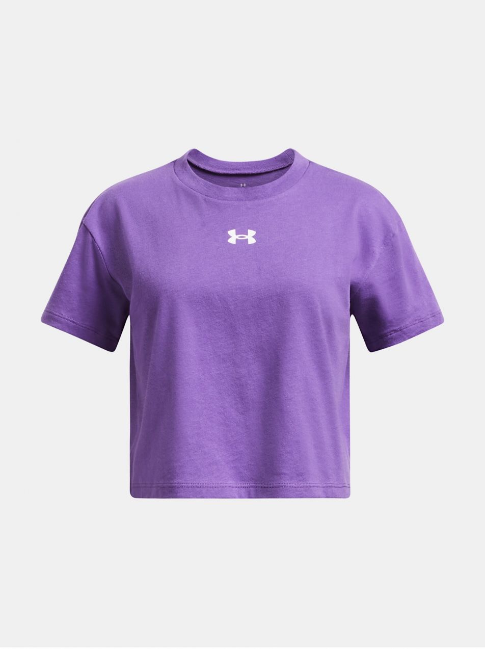Dievčenské tričko Under Armour UA CROP SPORTSTYLE LOGO SS-PPL