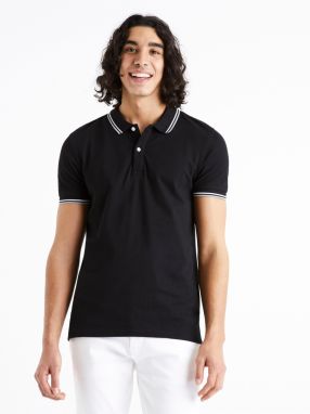 Čierne pánske polo tričko Celio Decolrayeb