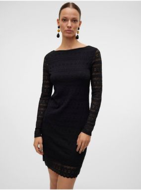 Čierne dámske čipkované šaty Vero Moda Zoe