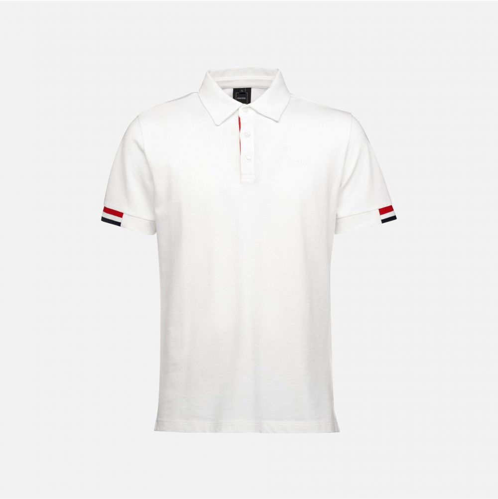 Biele pánske polotričko Geox