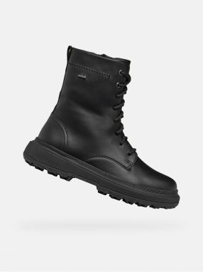 Čierna dámska členková obuv Geox Lamidie + Grip ABX