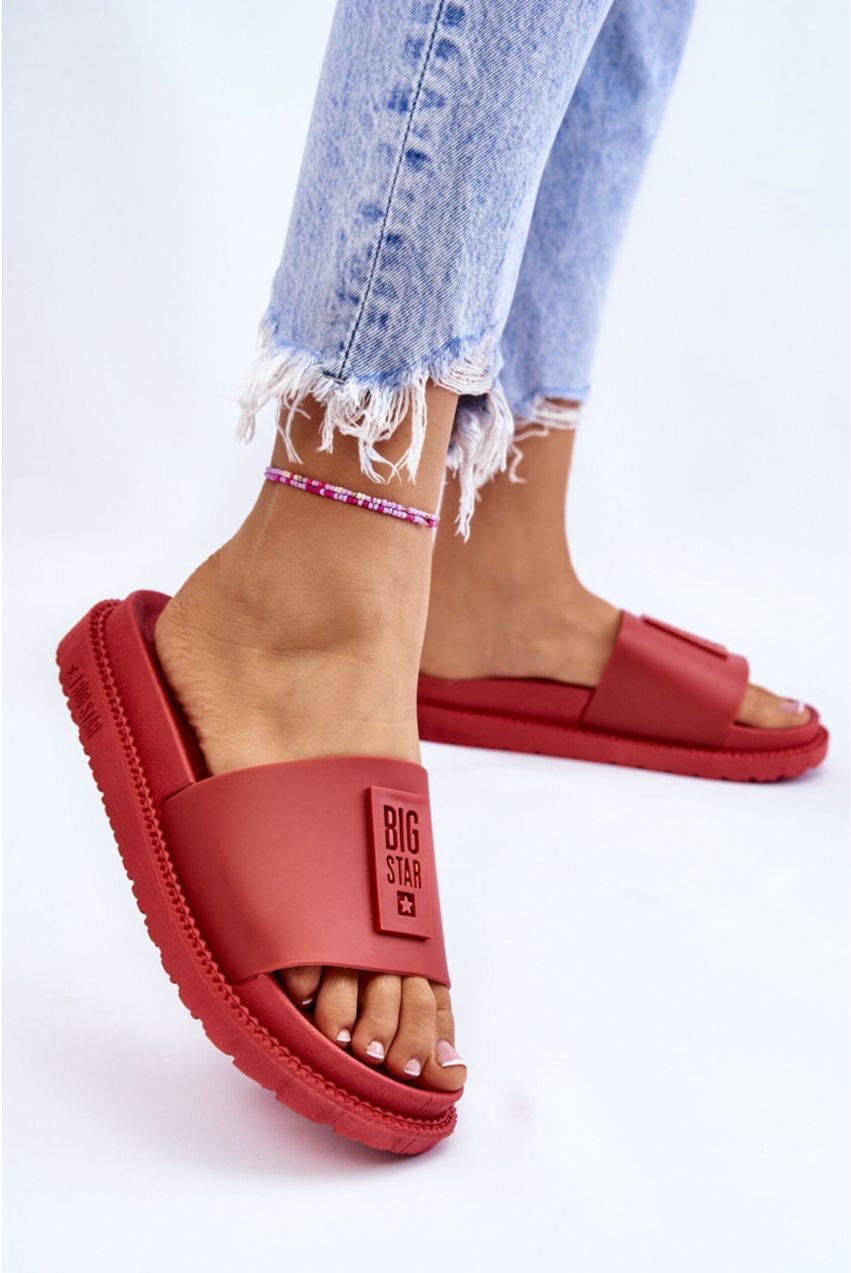 Papuče, žabky pre ženy BIG STAR SHOES - červená
