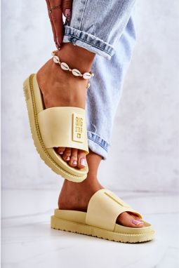Papuče, žabky pre ženy BIG STAR SHOES - žltá