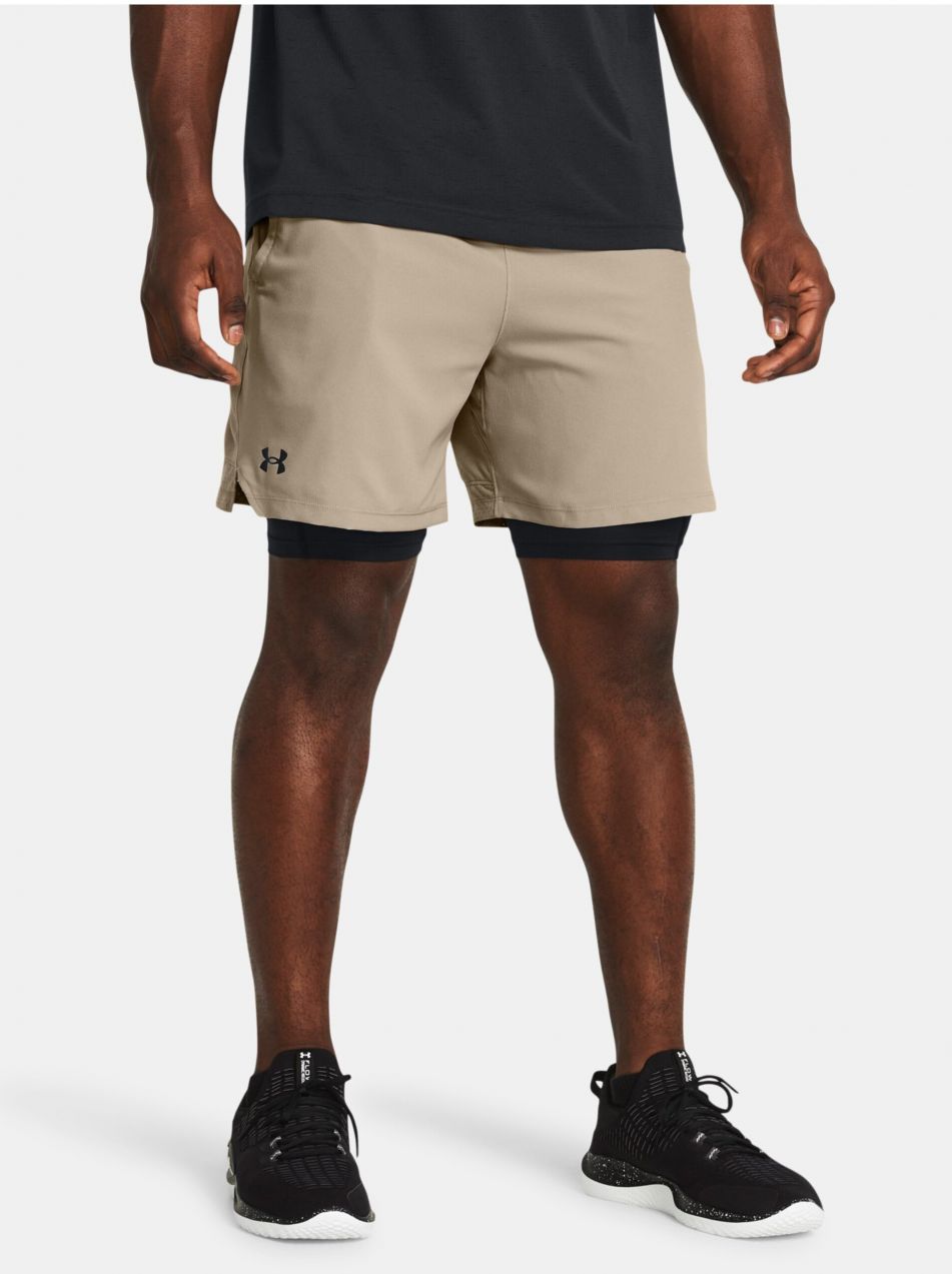 Svetlo hnedé športové kraťasy Under Armour UA Vanish Woven 2in1 Sts