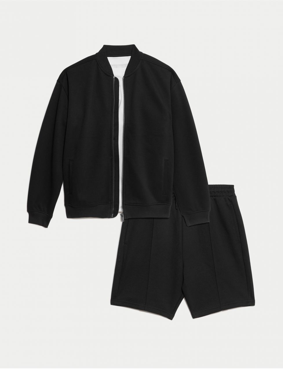 3dielny outfit topu a šortiek zo zmesi bavlny (2–16 rokov) Marks & Spencer čierna