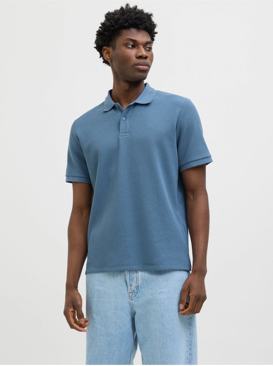Modré pánske polo tričko Jack & Jones