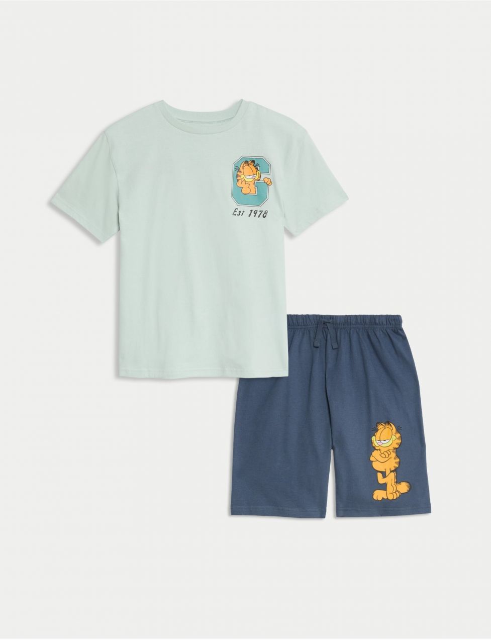 Pyžamo Garfield™ z čistej bavlny (6–16 rokov) Marks & Spencer zelená