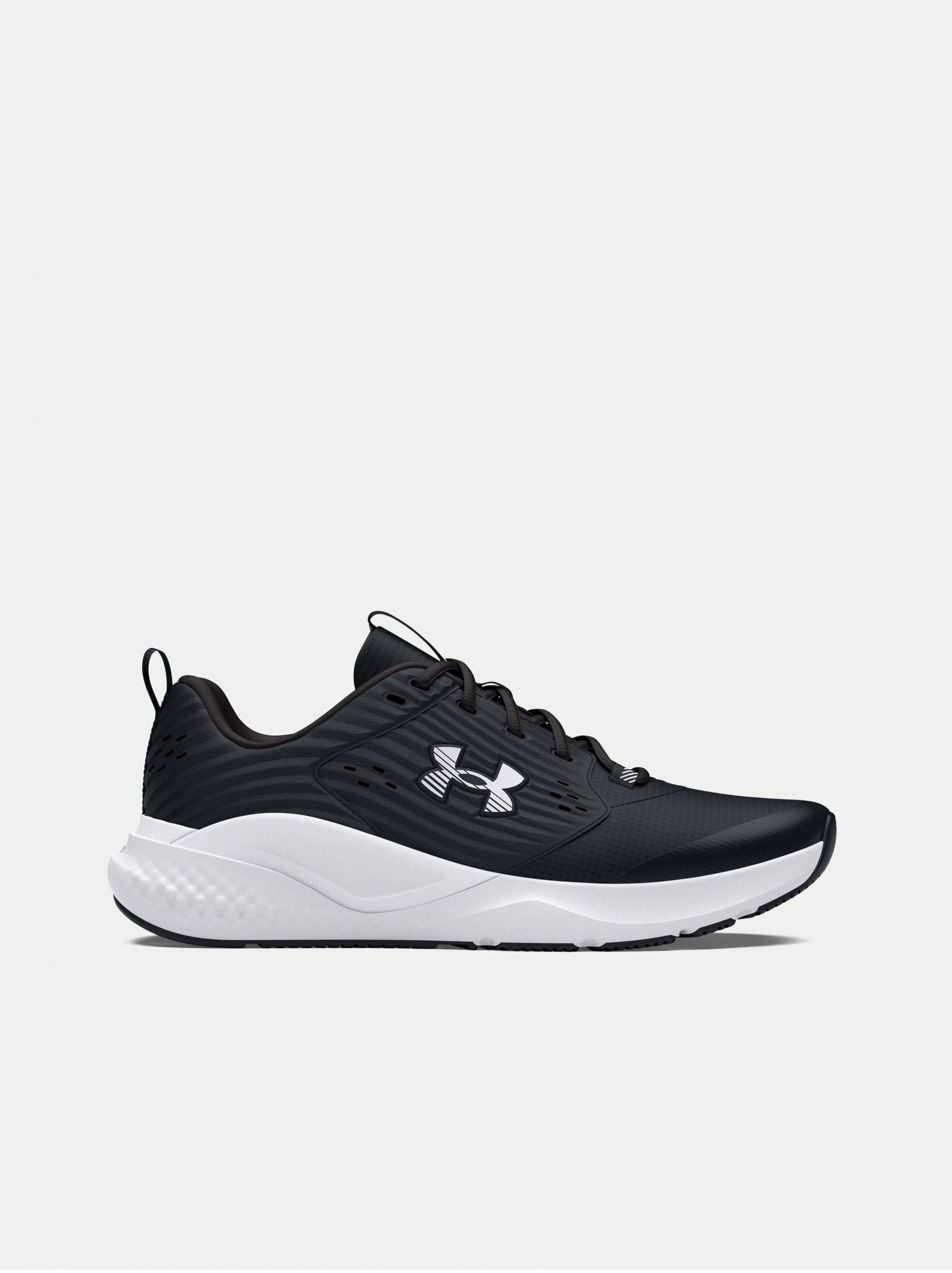 Čierne kožené športové tenisky Under Armour UA Charged Commit TR 4