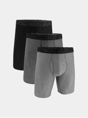Súprava troch pánskych športových boxeriek v šedej farbe Under Armour M UA Perf Tech 9in