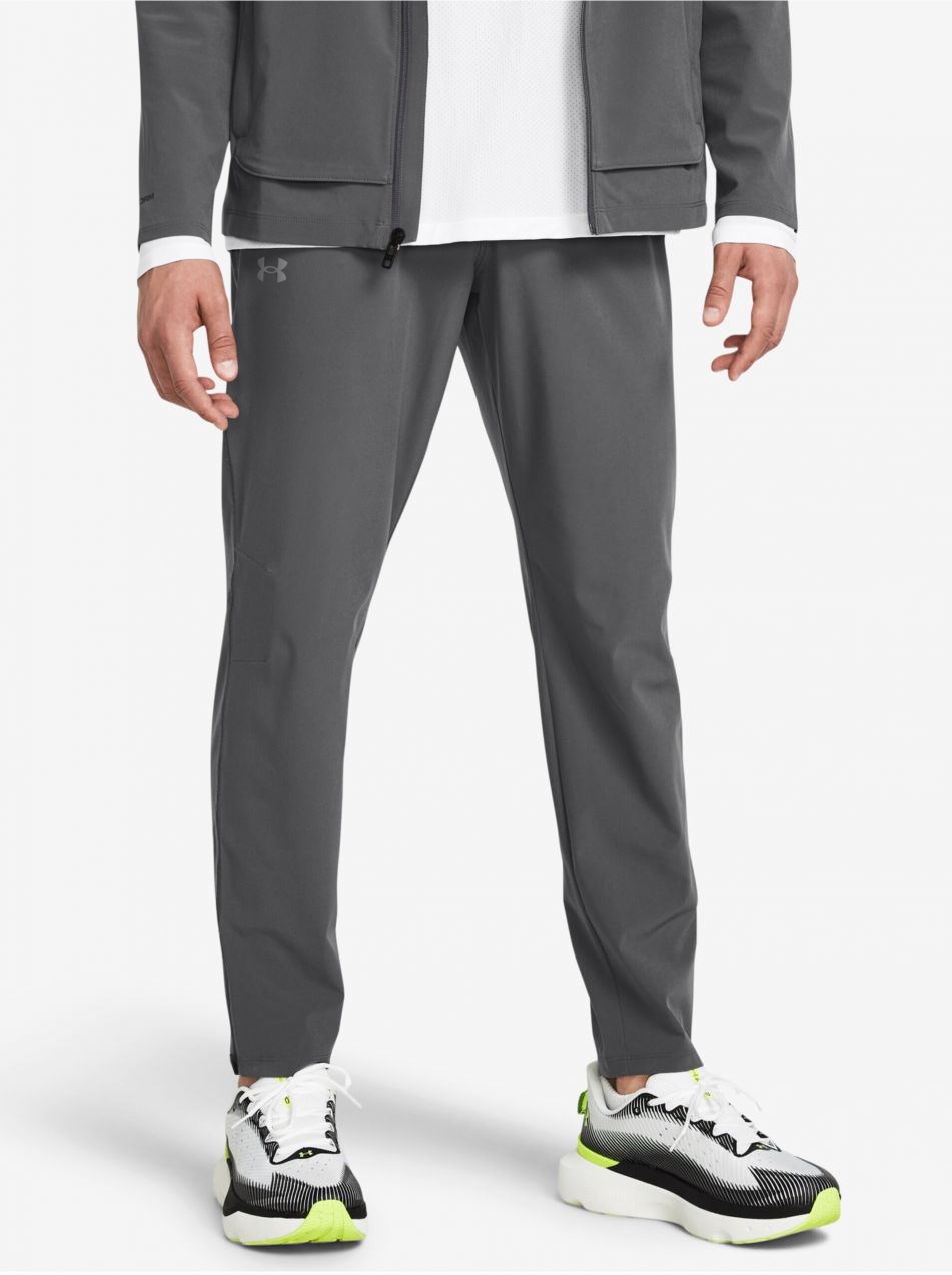 Šedé pánske športové nohavice Under Armour UA Storm Run