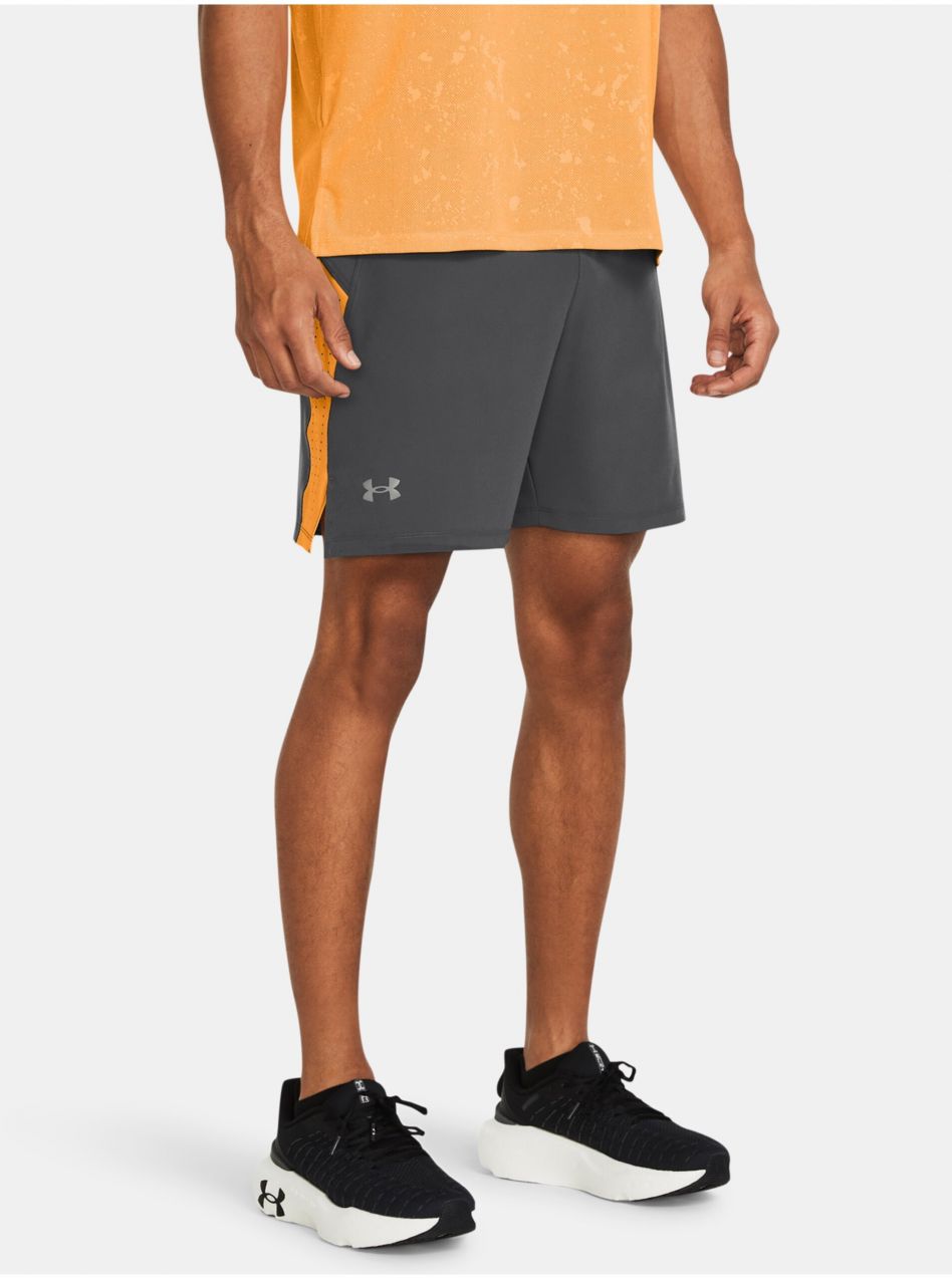 Šedé pánske športové kraťasy Under Armour UA Launch Pro 7''