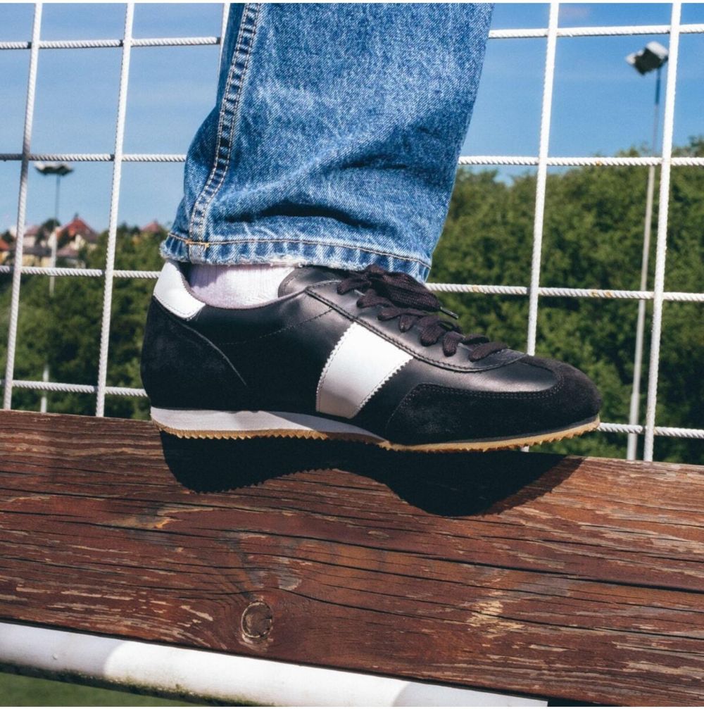 Botas Classic Black - Pánske kožené tenisky / botasky čierne česká výroba zo Zlína 42