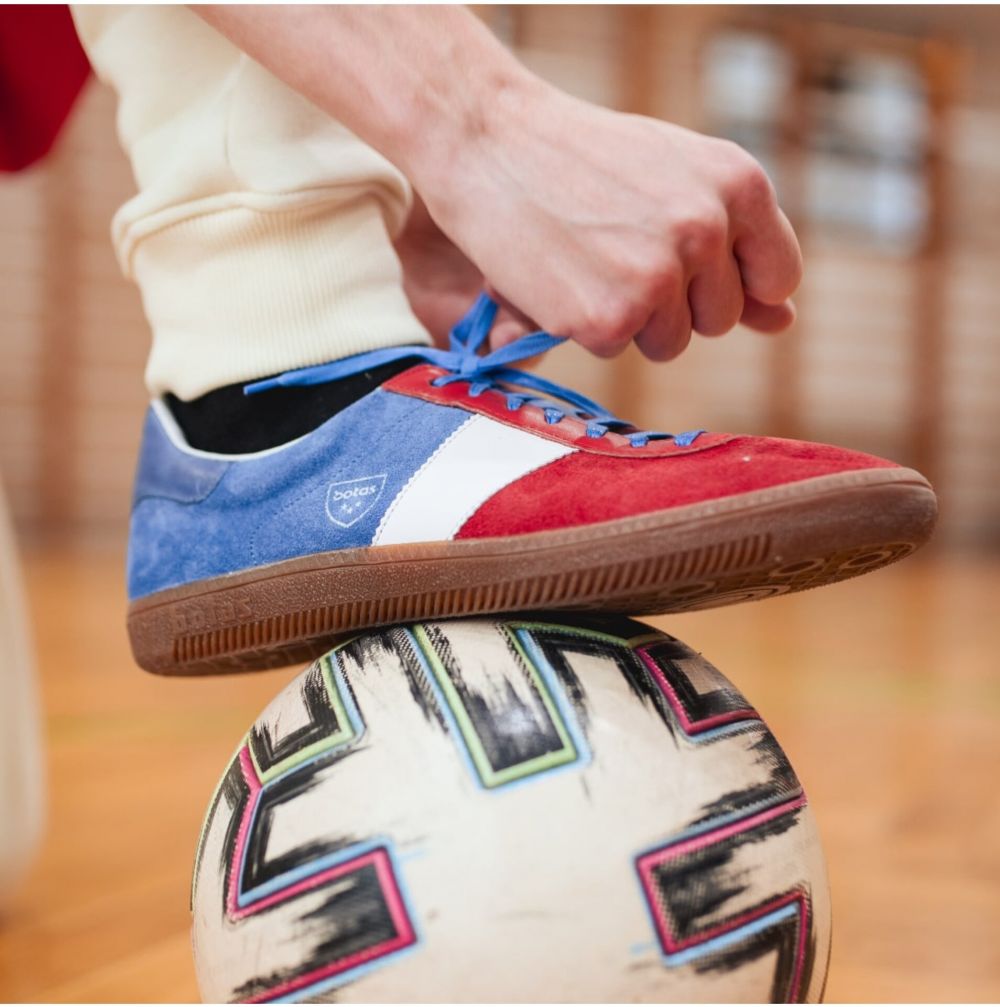 Botas Spider Tricolor - Dámske kožené tenisky / botasky modro-bielo-červené česká výroba zo Zlína