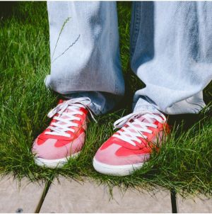Botas Iconic Nagano 98 - Dámske kožené tenisky / botasky červeno-ružové česká výroba zo Zlína