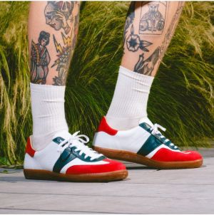 Botas Iconic Mexiko 68 - Pánske kožené tenisky / botasky červeno-zeleno-biele česká výroba zo Zlína