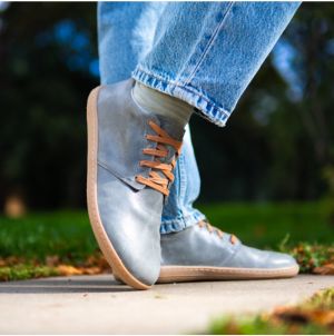 Vasky Terry Grey - Dámske kožené barefoot šedej česká výroba zo Zlína