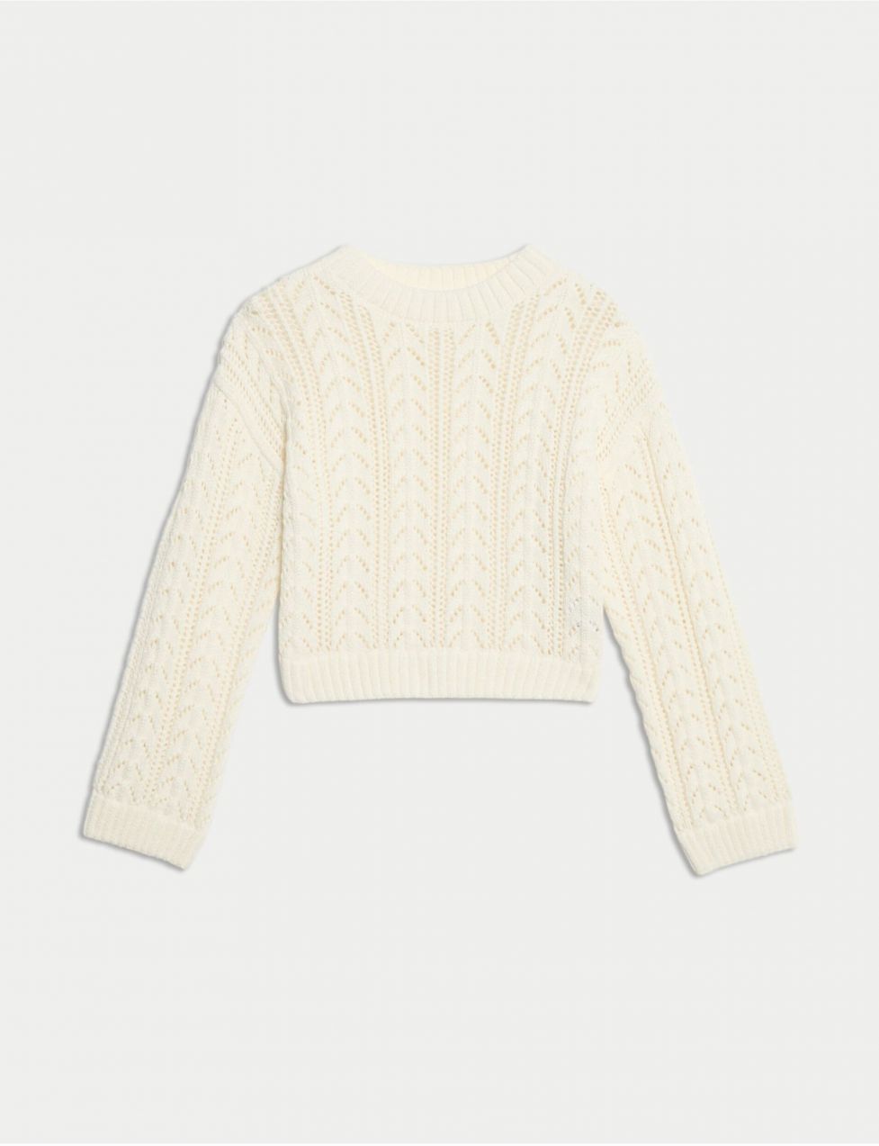 Sveter s vysokým podielom bavlny, trblietavý (2–16 rokov) Marks & Spencer smotanová