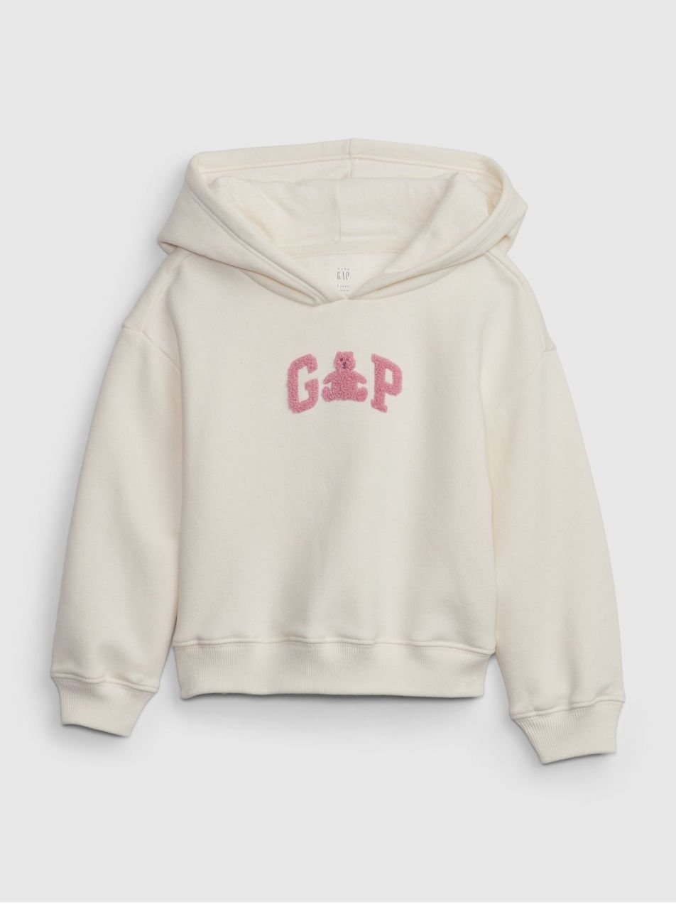Krémová dievčenská mikina s kapucňou GAP